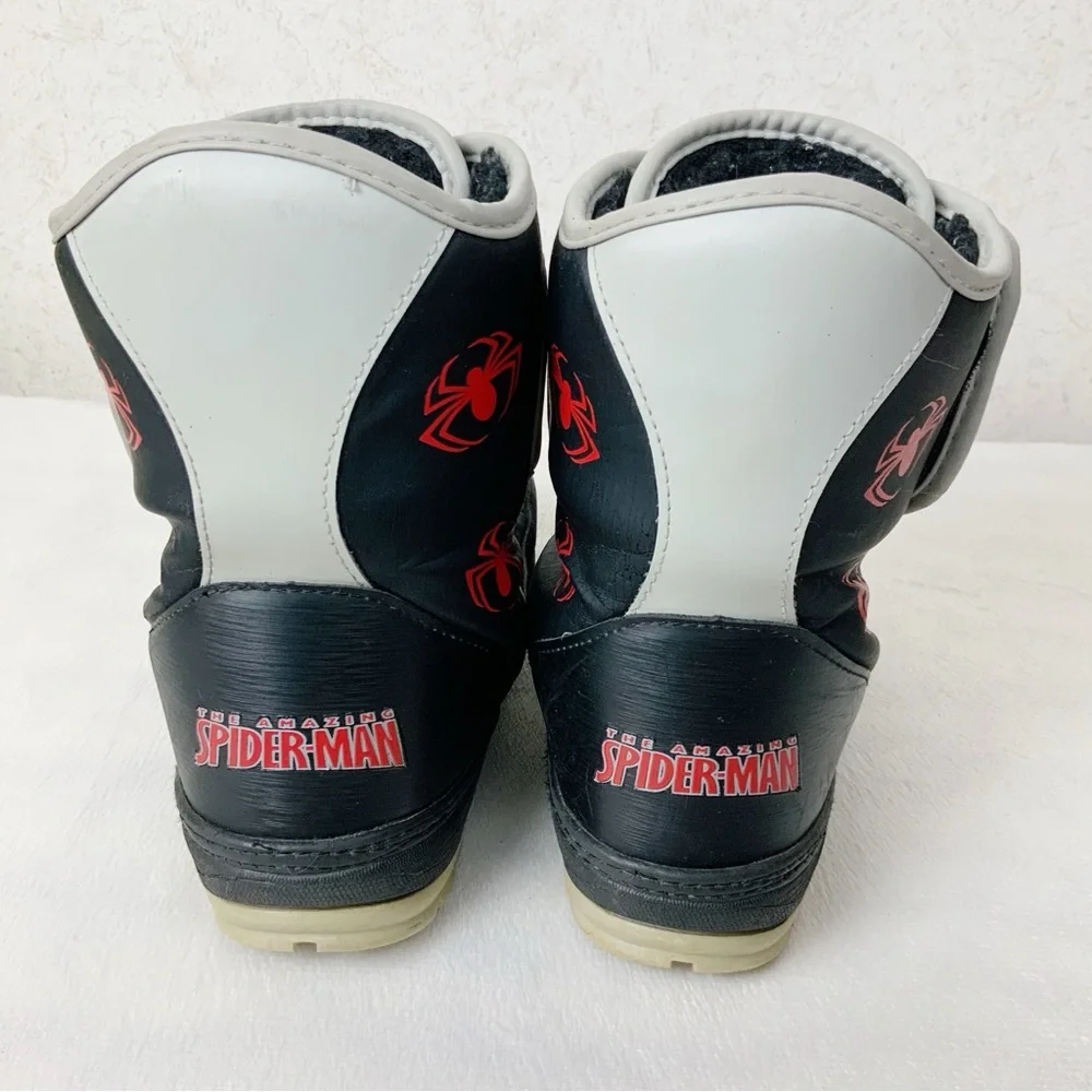 Marvel The Amazing Spider-Man Boys Size 3 Winter Snow Boots Rare 2000s Superhero